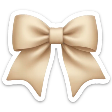 Beige bow sticker