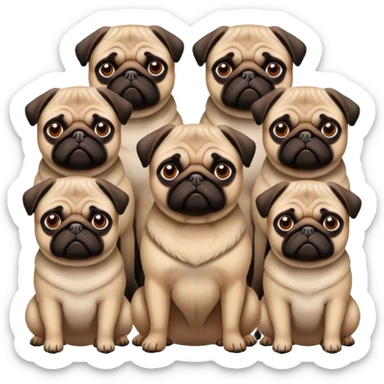 Pugs sticker