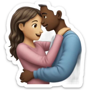 Un garçon qui regarde une fille avec amour sticker