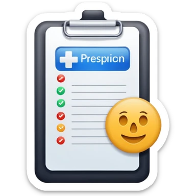generate a flat image icon for Prescription & Report Reader sticker