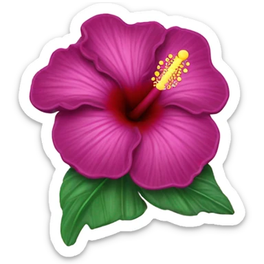 Hibiscus flower hair clip  sticker