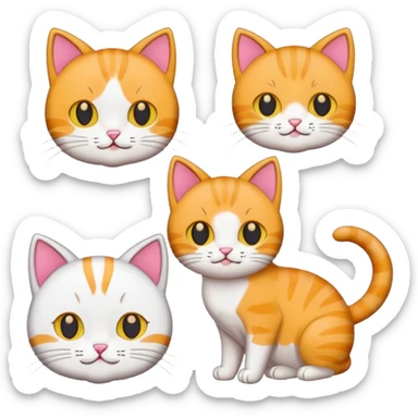 Cute cartoon sticker, simple flat design, bold outline, bright colors, chibi style, expressive face, minimal background, vector style, high contrast, emoji-like, transparent background, sticker pack style sticker