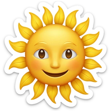 smiling sun emoji, bright and cheerful sticker