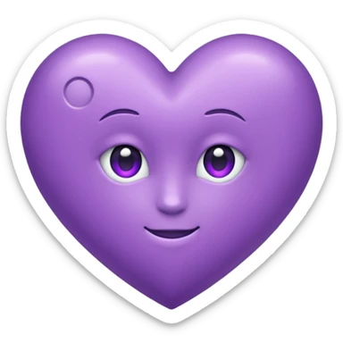 Coeur violet sticker