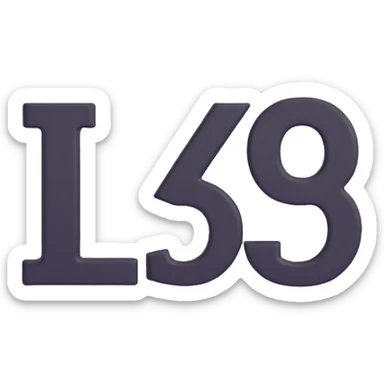 A bold  text “L 5” clearly written on it in black letters, centered sticker