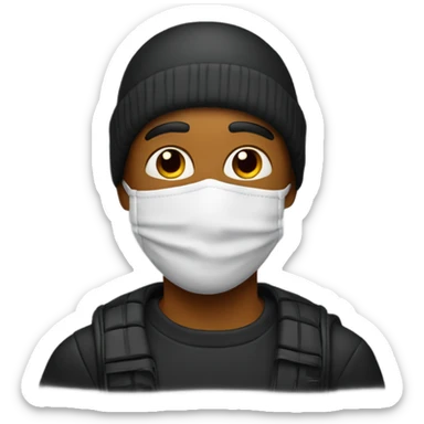 Guy wearing ski mask with don Julio sticker