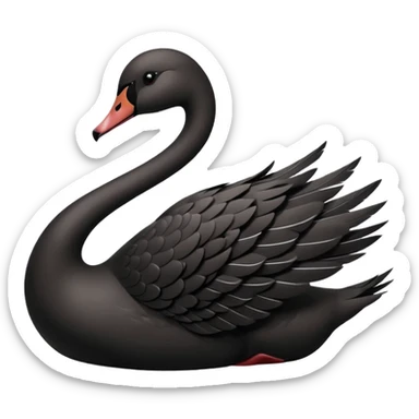 Black swan emoji sticker