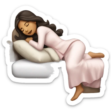 Coquette brunette girl sleeping  sticker
