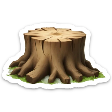 tree stump sticker