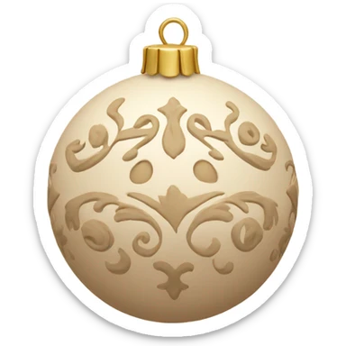 beige ornament sticker