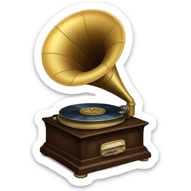 old phonograph sticker