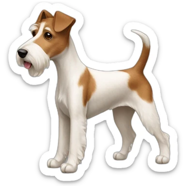 brown short haired fox terrier sticker