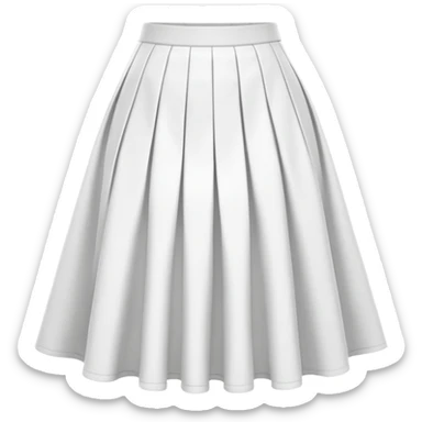 create a white midi skirt whitout pleats sticker