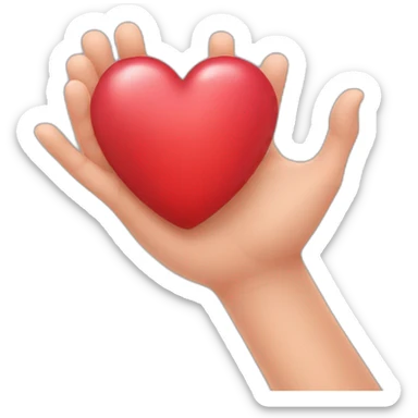 Heart inside hand heart sticker