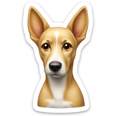 blonde dog pointy ears sticker