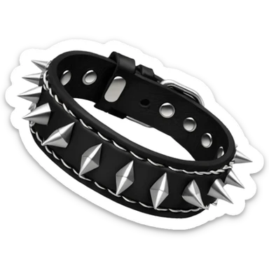 emo black bracelet with spikes sticker