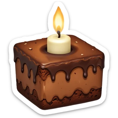 Brownie candle sticker