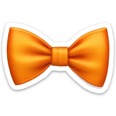 One singular orange bow sticker