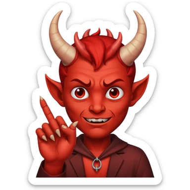 Add these emojies together 😑😈🤟 sticker