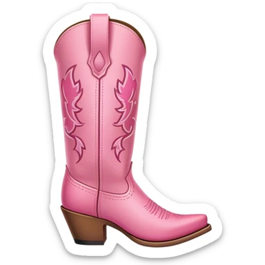 pink cowgirl boots sticker