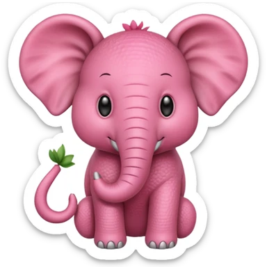 Strawberry elephant sticker