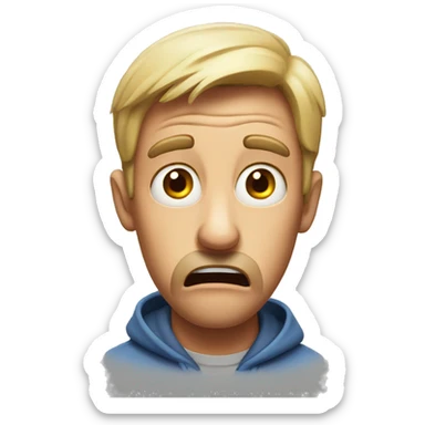 A shocked man sticker