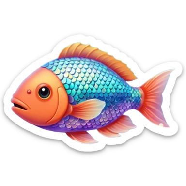 fish swimming sticker