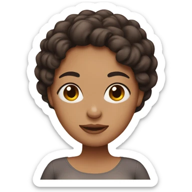 Pregnant lady with dark brown hair sticker