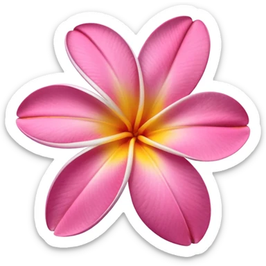 Frangipani Pink flower emoji sticker