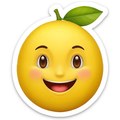 A emoji reaction to a lemon sticker