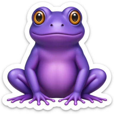 Frog purple sticker