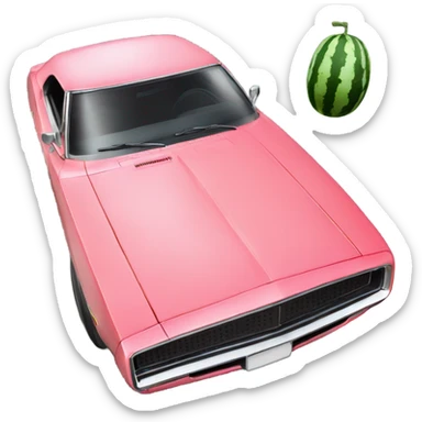 Watermelons Dodge Charger  sticker