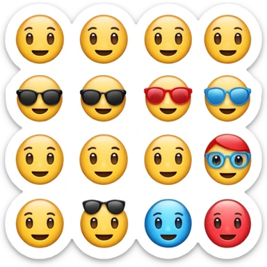 Emoji ios18 sticker pack original preppy emojis sticker