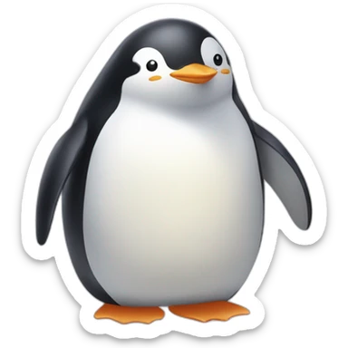 A Penguin in Ok Pose,cute anime style sticker