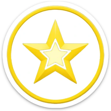 Black star in yellow circle ( snap star) sticker