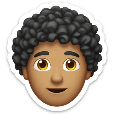 mexican guy with curly hair sticker