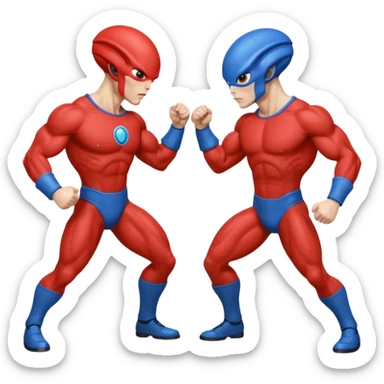 
two alien sparring, red uniform and blue unidorm
 sticker