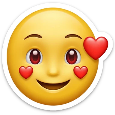 smiling face with a heart nearby sticker