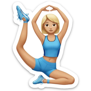 Quiero una chica rubia haciendo yoga  sticker