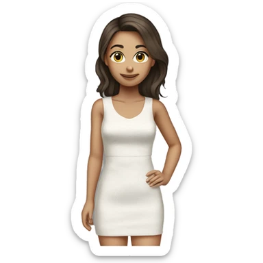 Minidress brunette white girl sticker