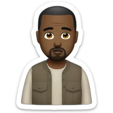 blue kanye west sticker