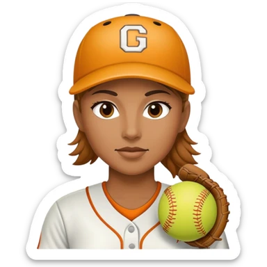 Good luck softball sticker