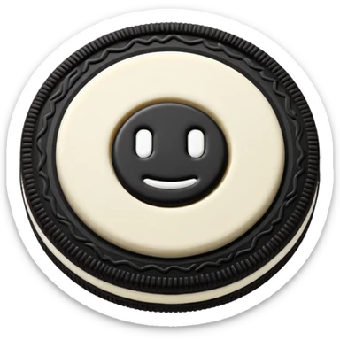 A geometry dash (the game) themed oreo sticker