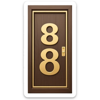 modern villa door number wood Japanese sticker