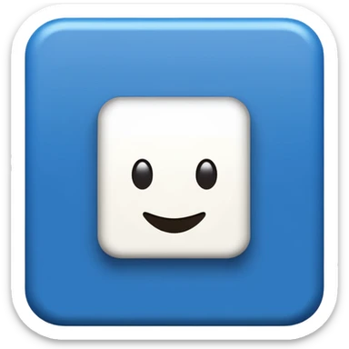 I want a blue background and a white checkmark inside it emoji which I will call the "Fake Roblox Verified Badge Emoji" and the blue background should be square and it should be the "🟦" emoji being the background sticker