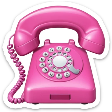 pink phone call caller id bubble sticker