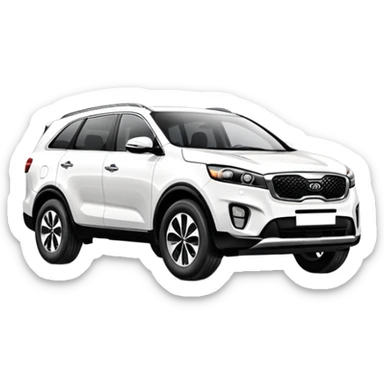 white Kia Sorento SUV car sticker