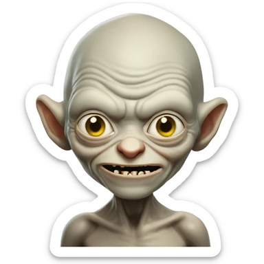 Gollum says hello marijan sticker