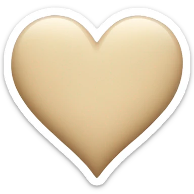 Beige Heart  sticker