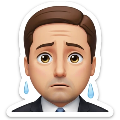 Michael Scott crying sticker